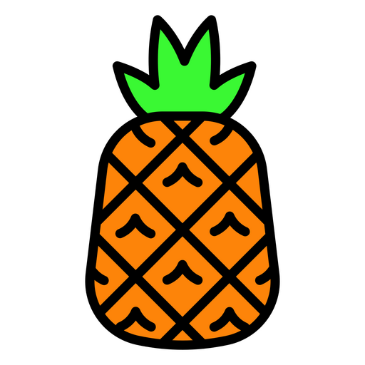 Piña tropical y orgánica Diseño PNG