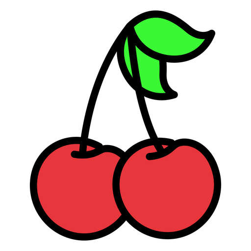 Sweet and organic cherries PNG Design