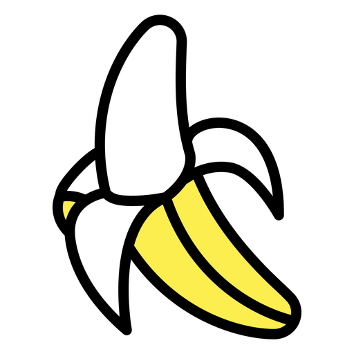 Delicious and organic banana PNG Design