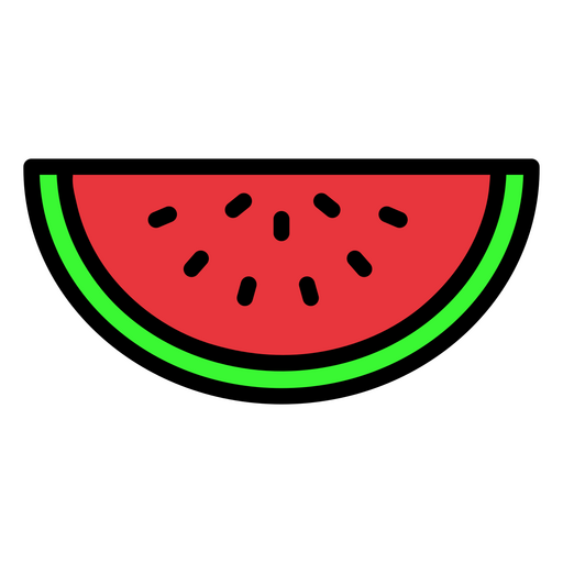 Sweet and juicy watermelon slice PNG Design