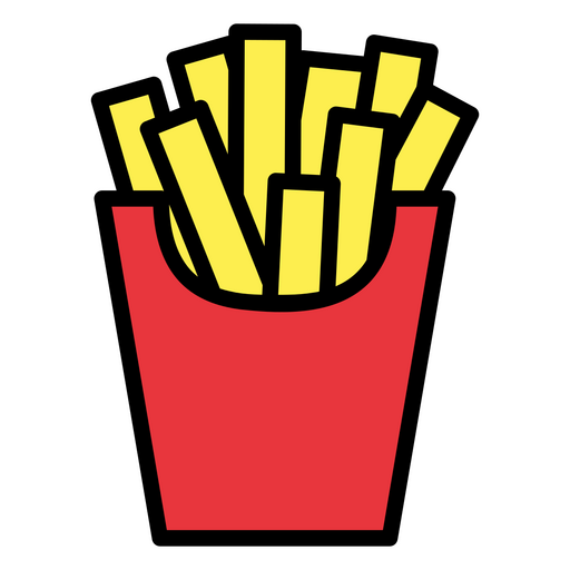 Big box of fries PNG Design