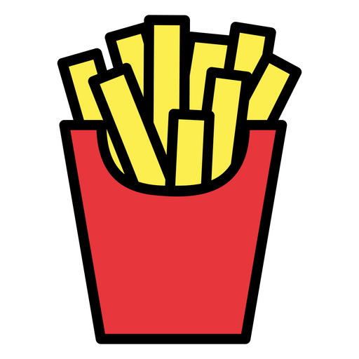 Große Kiste Pommes PNG-Design