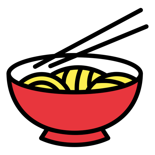 Tazón grande de fideos Diseño PNG