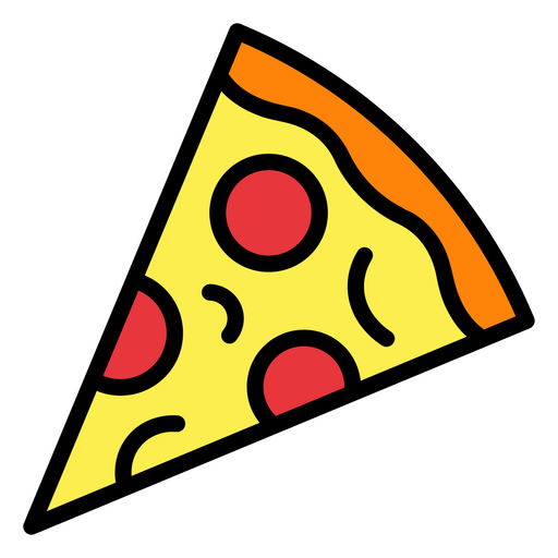 Big slice of pizza with cheese PNG Design