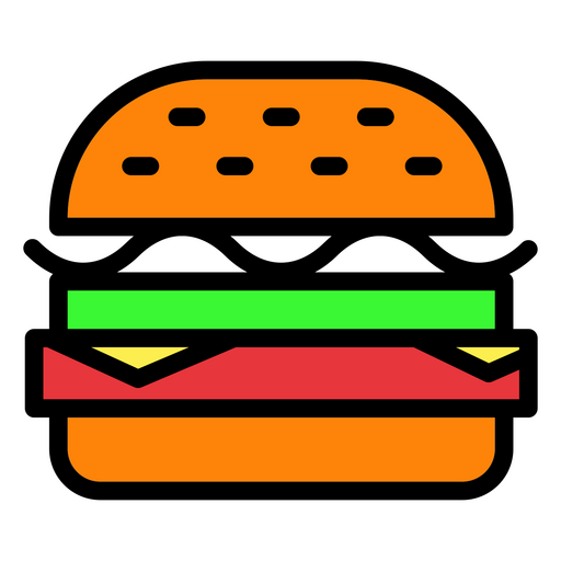 hambúrguer suculento Desenho PNG