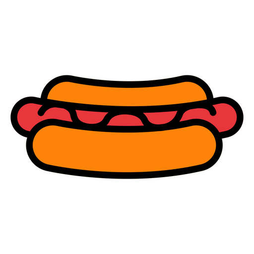 Hot Dog mit Ketchup PNG-Design