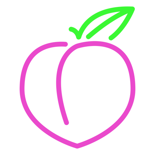 Isolated pink peach PNG Design