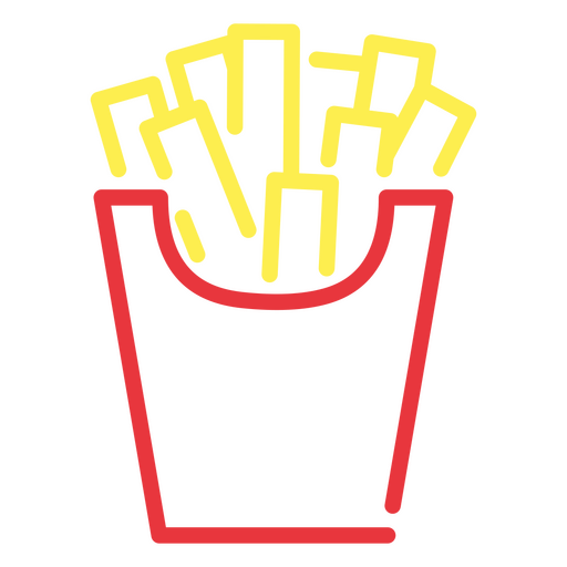 Box of fries potatoes PNG Design