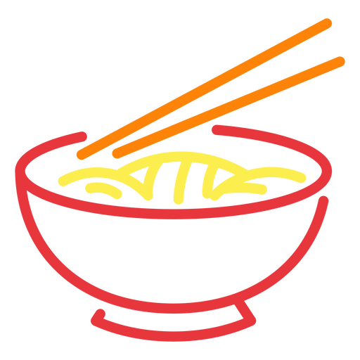 Uma tigela de macarrão Desenho PNG