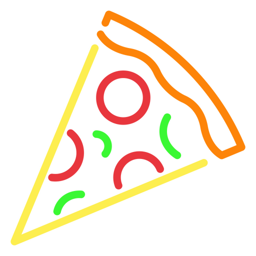 Rebanada de pizza de peperoni Diseño PNG