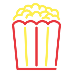 Popcorn ready for the movies PNG Design