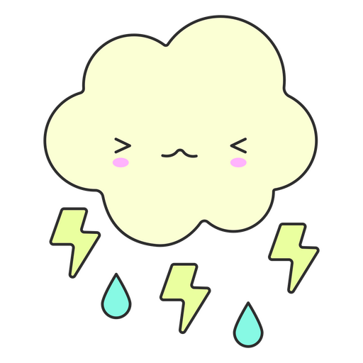 Small rainy cloud PNG Design