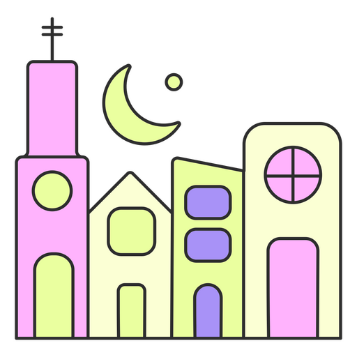 Minimalist church  PNG Design