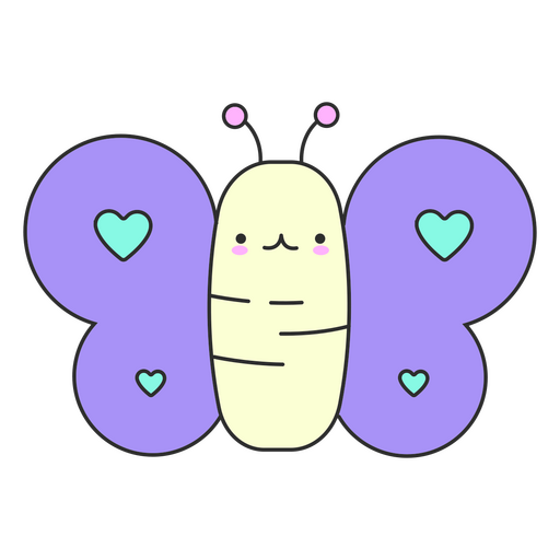 purple butterfly cartoon