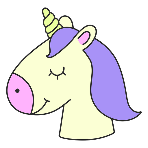 Unicornio mágico de cuento de hadas Diseño PNG