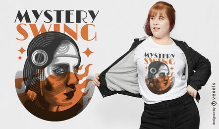 Art-Deco-Mystery-Frauen-T-Shirt-Design