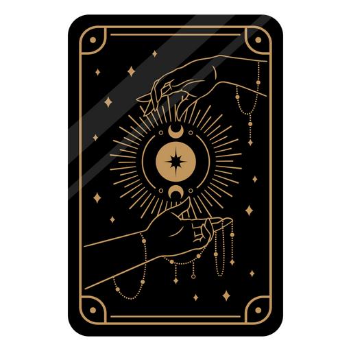Black tarot card PNG Design