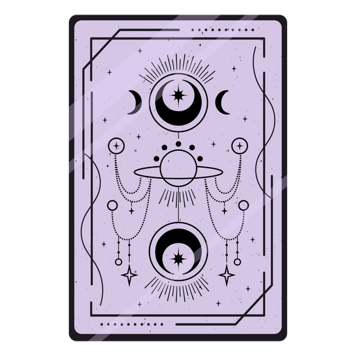 Purple fortune telling card PNG Design