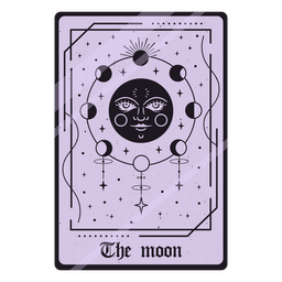 tarot de la fortuna morado Diseño PNG