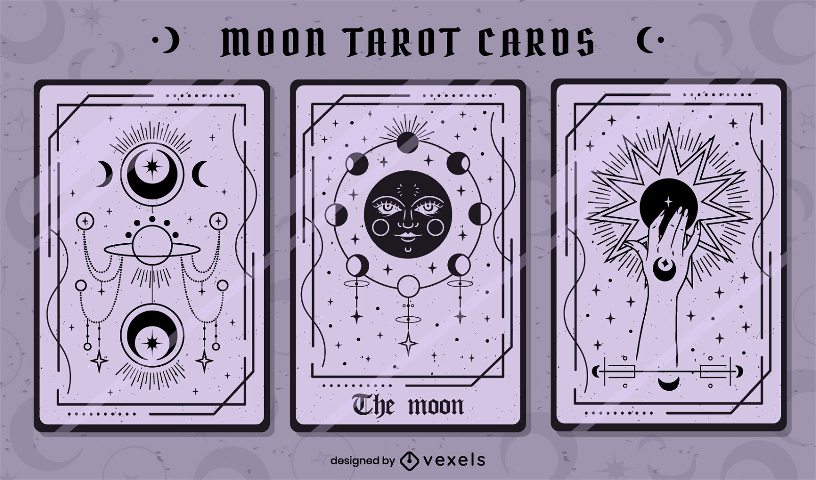 Moon tarot cards astrology magical set