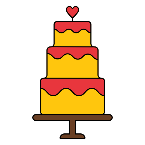 Große Hochzeitstorte PNG-Design