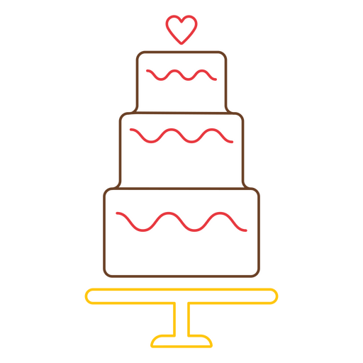 pastel de recién casados Diseño PNG