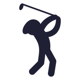Silueta de un jugador de golf Diseño PNG