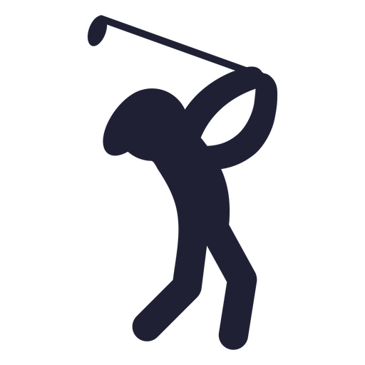 Silhouette of a golf player  PNG Design