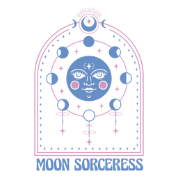 Moon sorceress design PNG Design