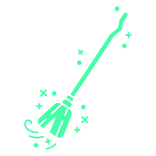 Witch's broom PNG Design