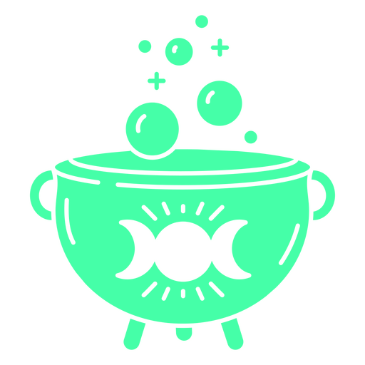 Witch's boiling cauldron PNG Design