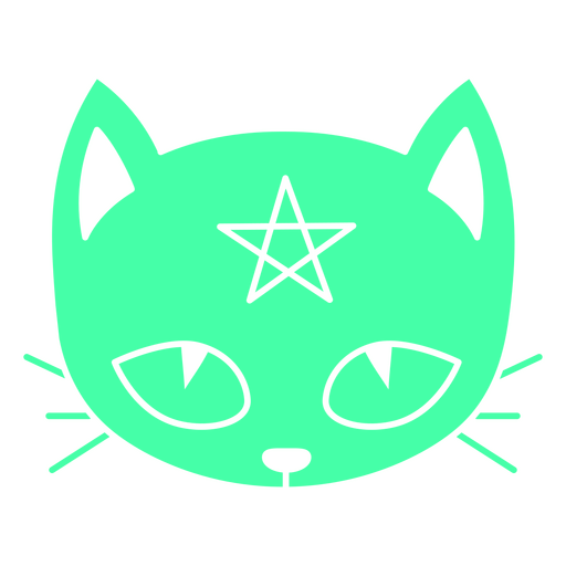 Cat cut out wicca PNG Design