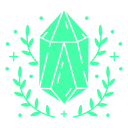 Crystals cut out modern witch PNG Design
