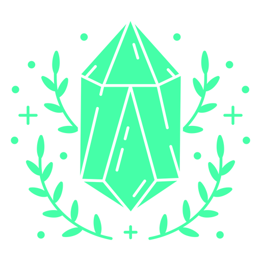 Crystals cut out modern witch PNG Design