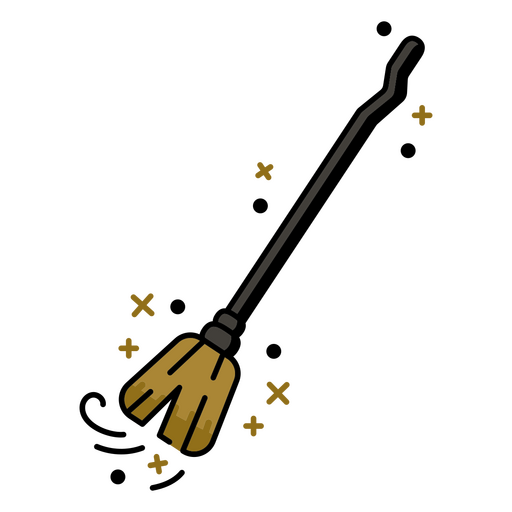 Shiny witch broom PNG Design