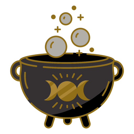 Magical boiling cauldron PNG Design