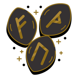 Símbolos misteriosos tallados en runas antiguas Diseño PNG