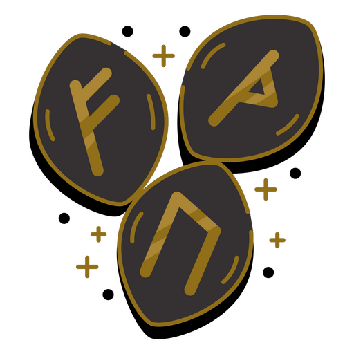 Mysterious symbols carved into ancient runes PNG Design