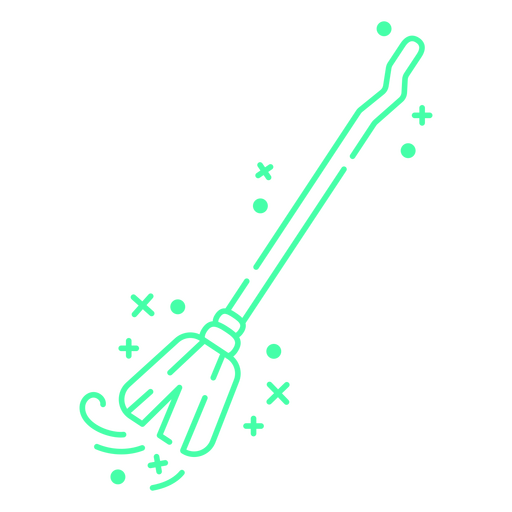 A witch's broom PNG Design
