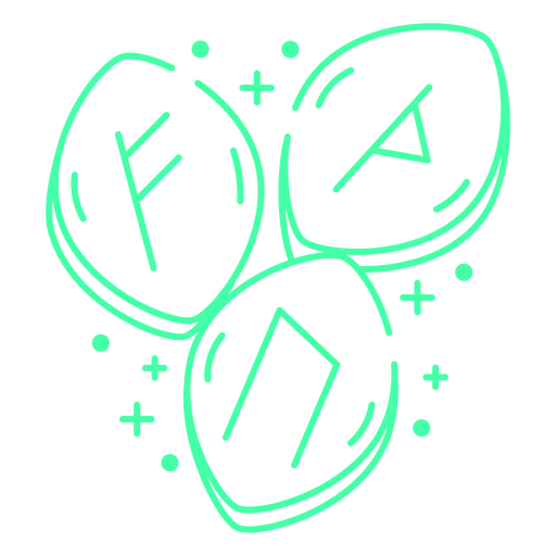 Mysterious symbols in runes PNG Design