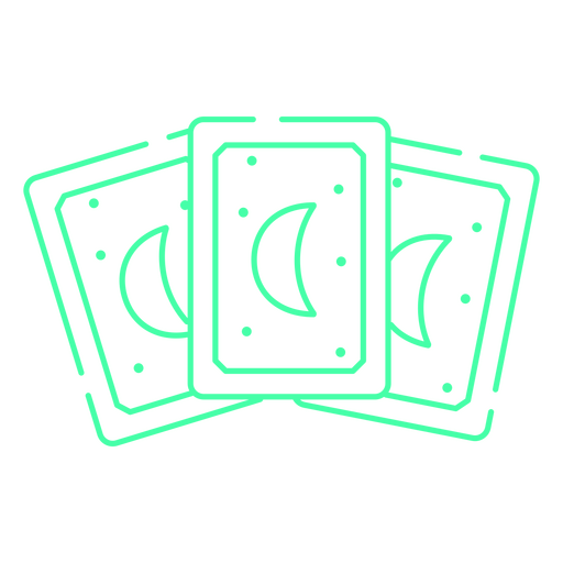 Tarot cards with a powerful symbol PNG Design