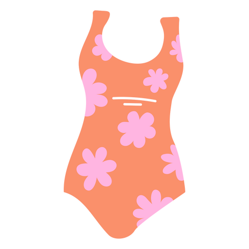 Bañador de una pieza con diseño de flores Diseño PNG