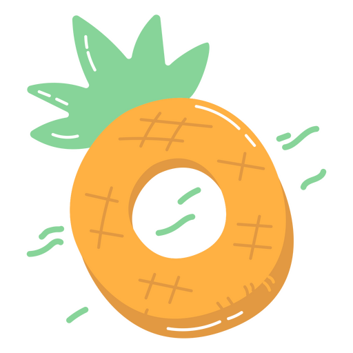 Pineapple shaped pool float PNG Design
