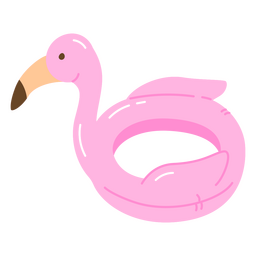 Pool float glossy flamingo PNG Design