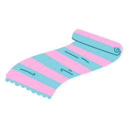Beach towel flat PNG Design