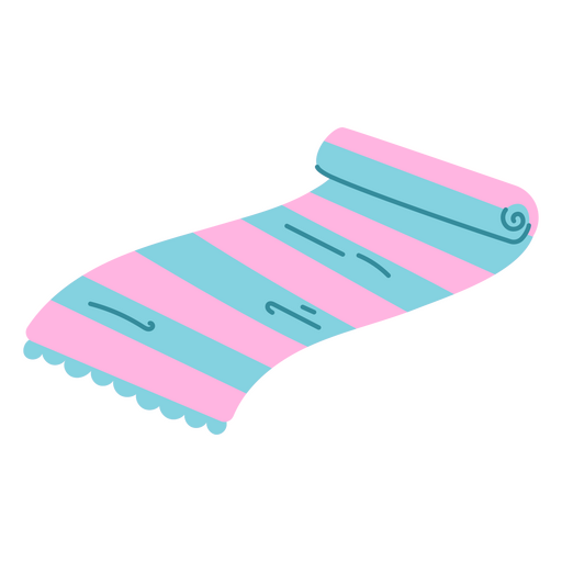 Beach towel flat PNG Design