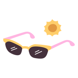 Óculos de sol plano de verão Desenho PNG