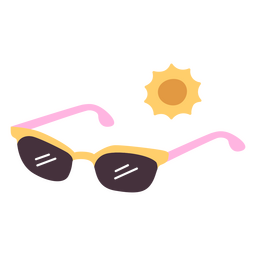 Sunglasses flat summer Transparent PNG