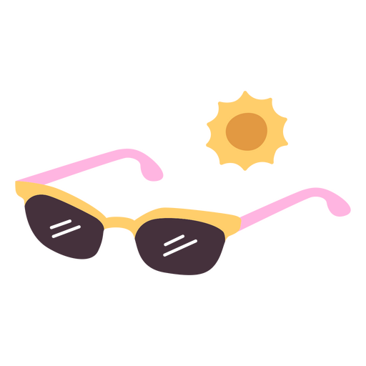 Óculos de sol plano de verão Desenho PNG