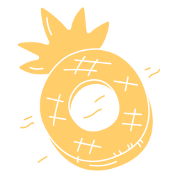 Pool float cut out pineapple PNG Design